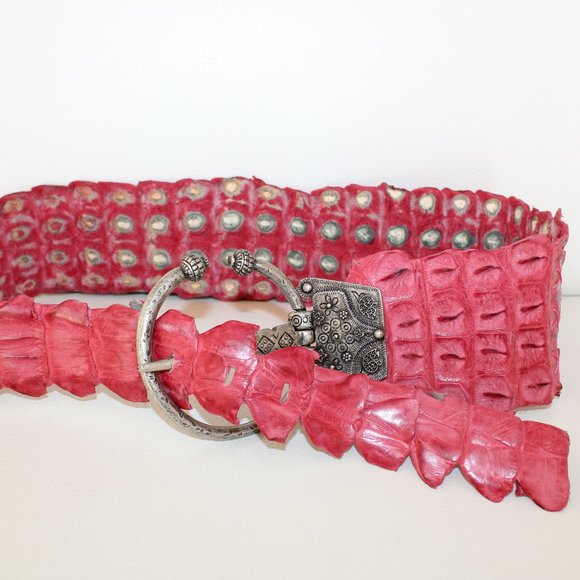 NEW JAZZ ALLIGATOR VERY UNIQUE GORGEOUS WIDE BELT L main image 7